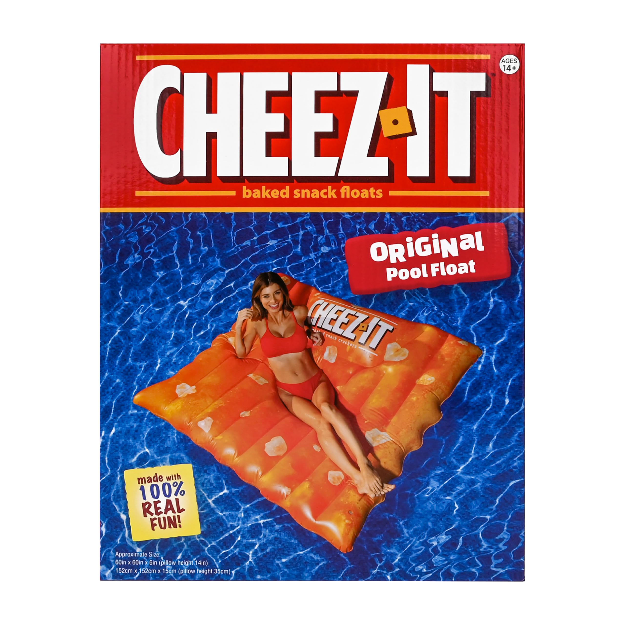 Durable thick vinyl Cheez-It pool float image