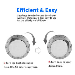 Chef Cooking Timer Clock with Loud Alarm on metal surface