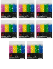 Chef Craft Birthday Candles Polka Dot Stars 8 pack 192 candles