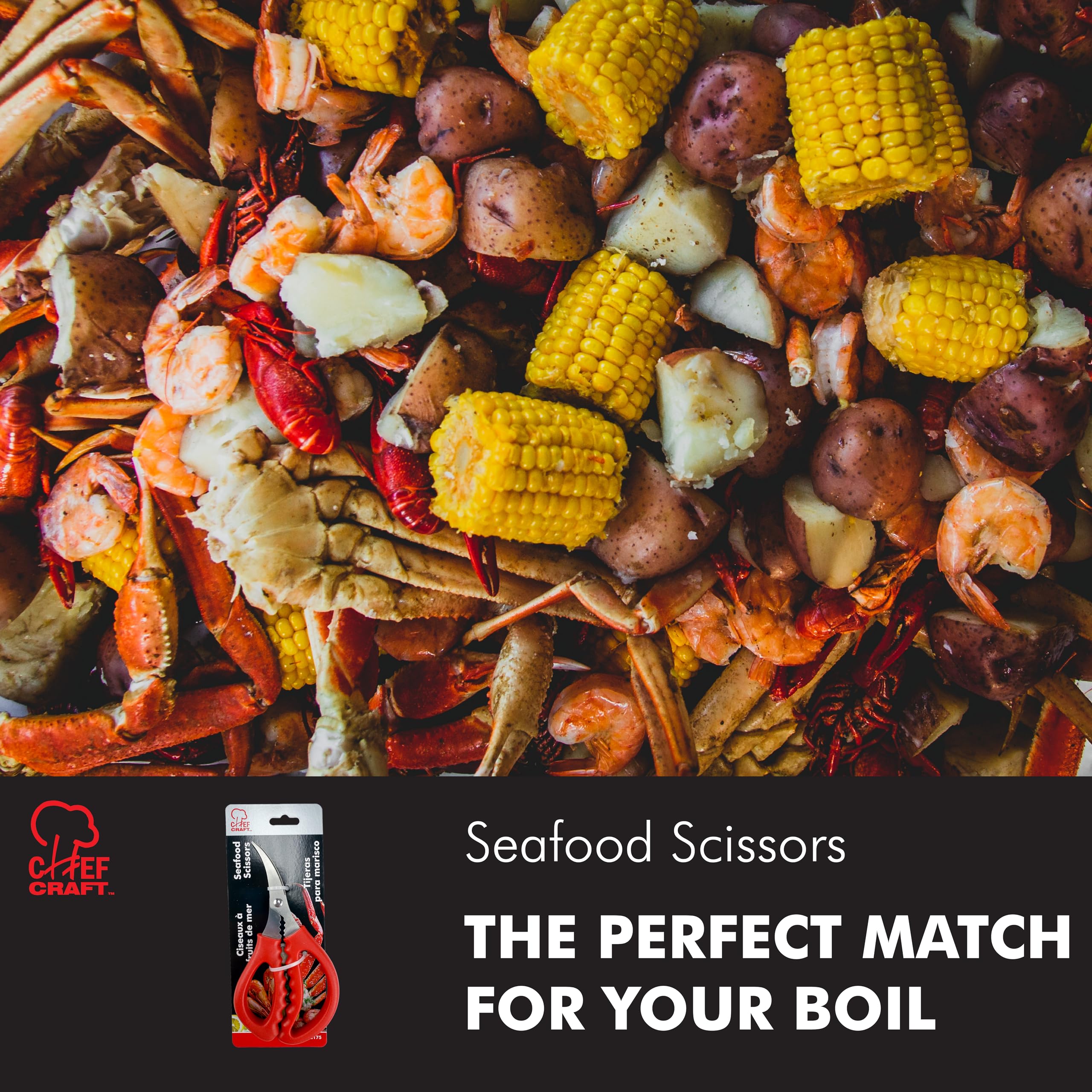 Chef Craft Seafood Scissors built-in shell splitter image