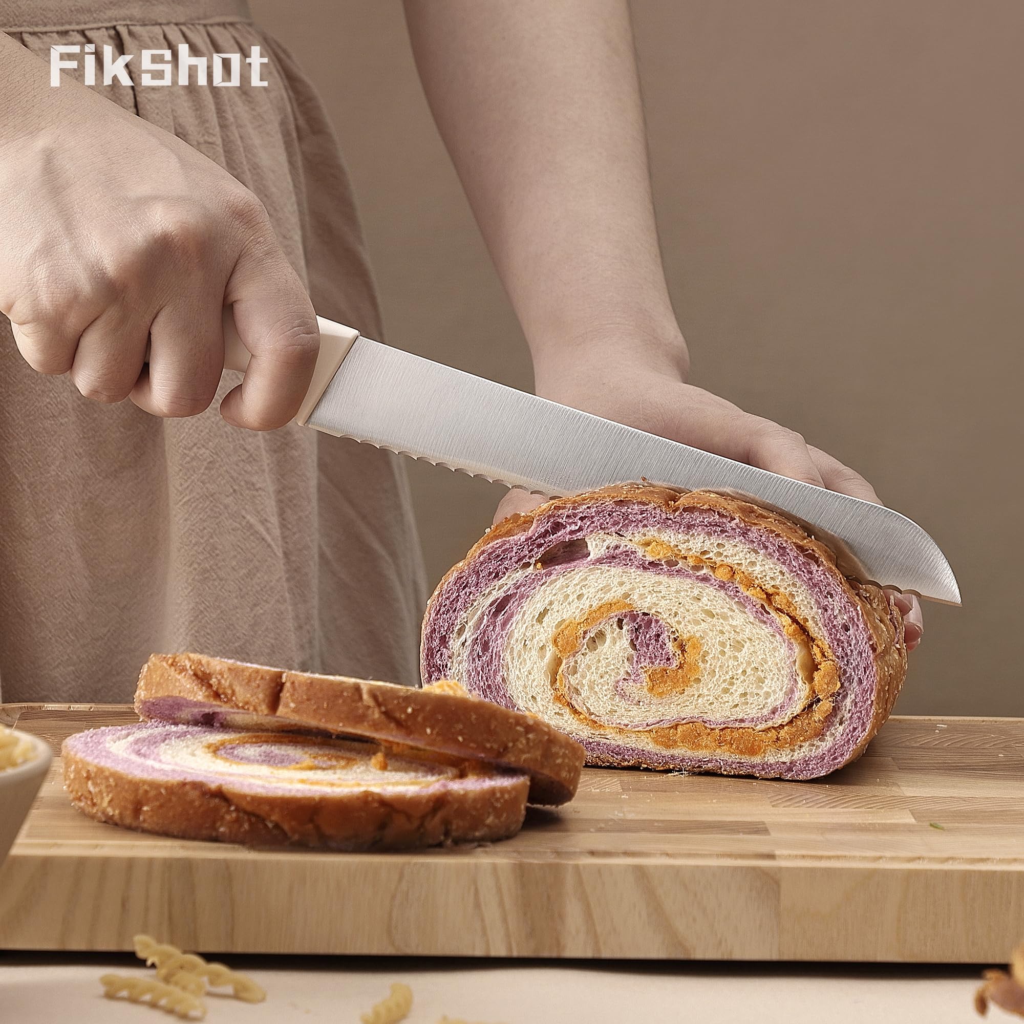 Dishwasher safe knife block set for home use