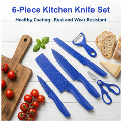 Chef knife from Blue Kitchen Knife Set 6pcs
