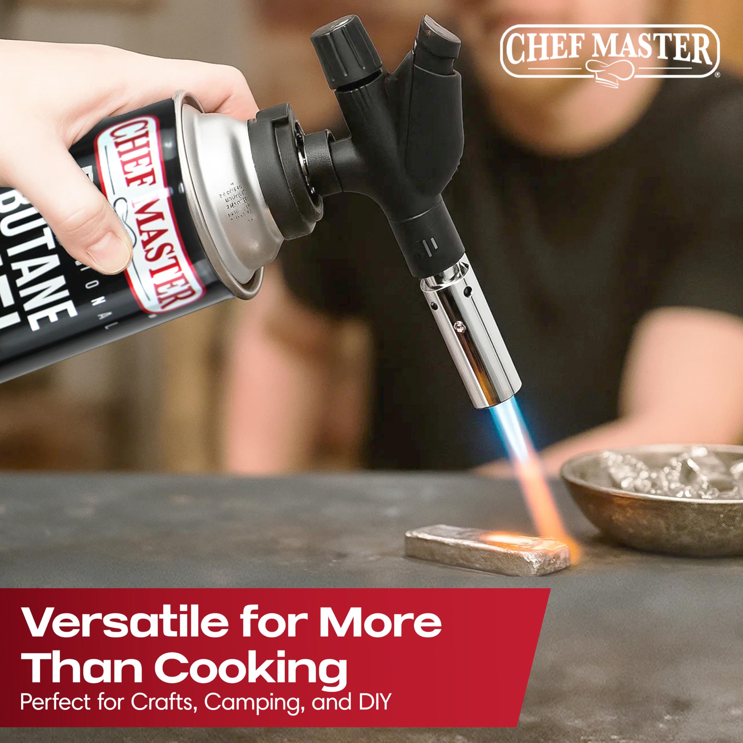 Chef Master torch suitable for culinary finishing and DIY projects