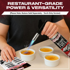 Anti-Flare technology for safe stable flames on Chef Master torch