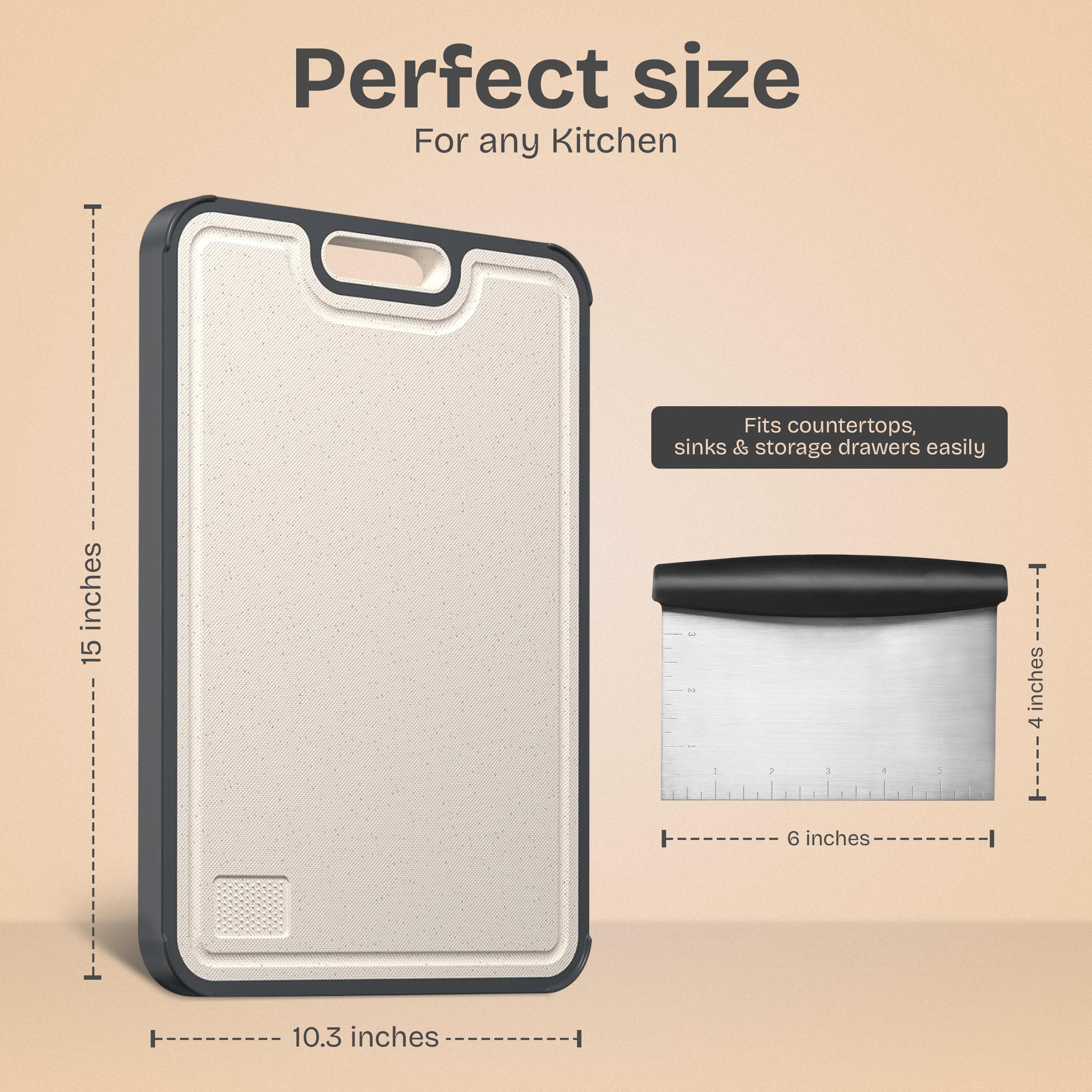 Compact durable kitchen board for meat and veggie prep by ChefArmor