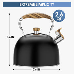 Black stovetop tea kettle by Chefbar