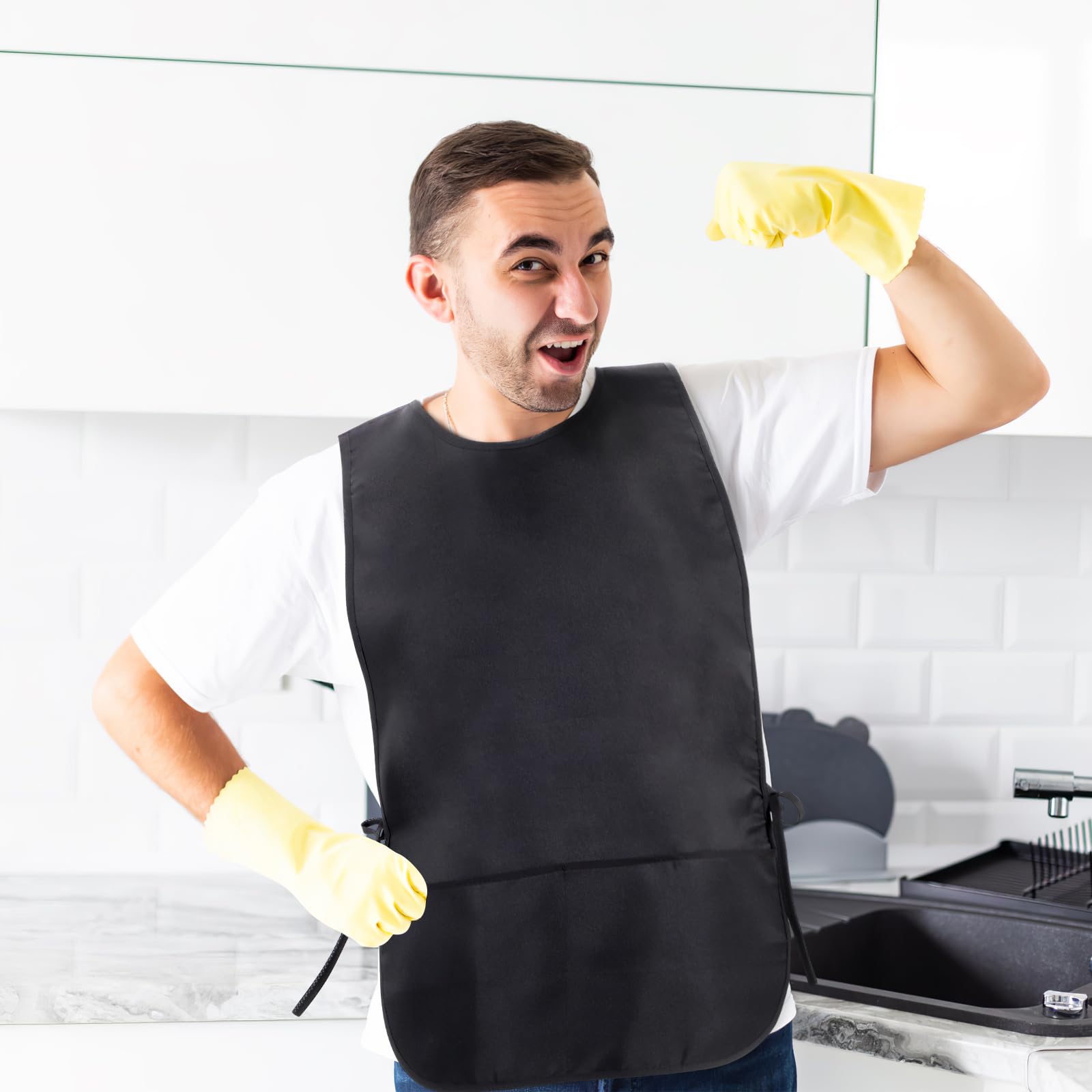 Chef and waitstaff kitchen apron for multitasking environments