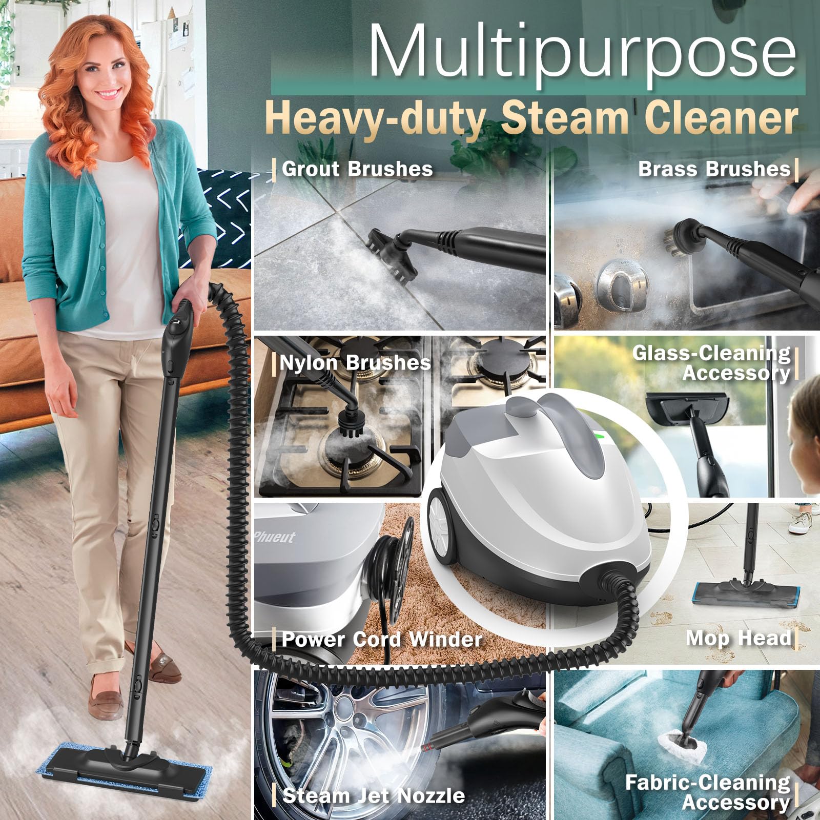 Chemical-free steam cleaning with water only
