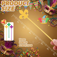 Chengu Mardi Gras stir sticks 5.91 inches for drinks