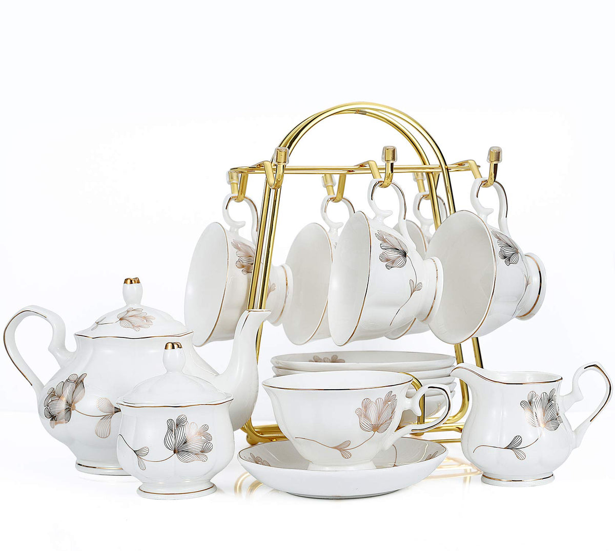 CHENP.HMC 22-Piece Tea Set teapot and cups