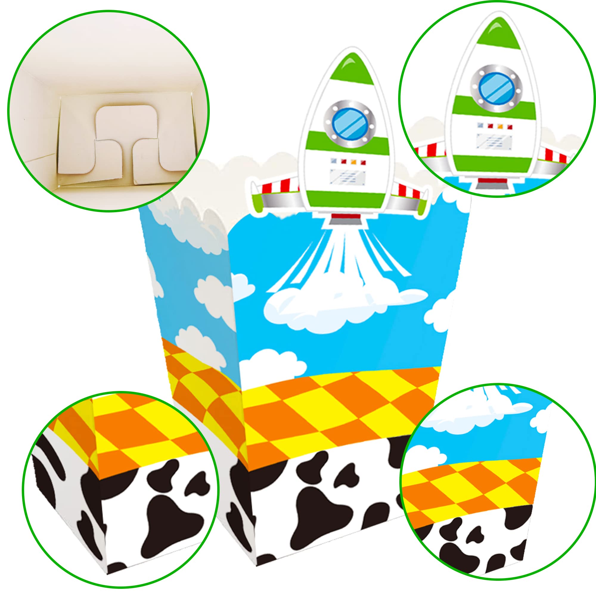 Photo prop Toy Inspired cartoon story popcorn boxes for events