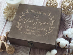 Wood craft engraved box with laser engraving by Cherished Milestones