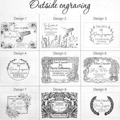 Cherished Milestones Time Capsule Size 2 external dimensions 8.5 x 8 x 2.5 in