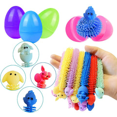 Close up of bunny themed stretchy string inside egg
