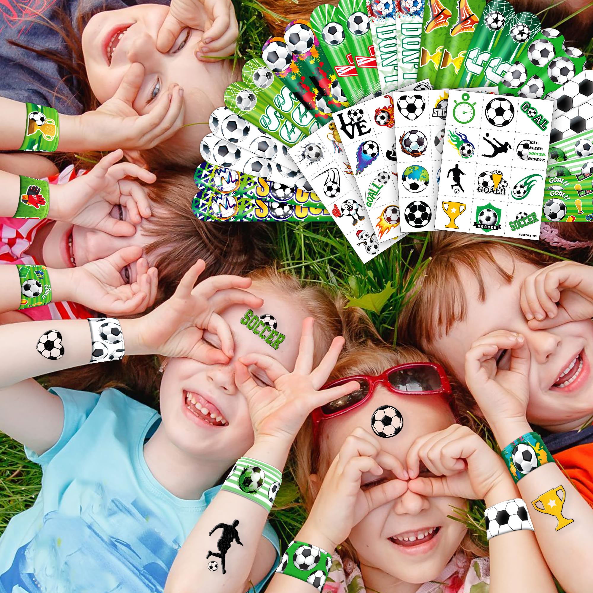 Portable compact soccer party favors for school events