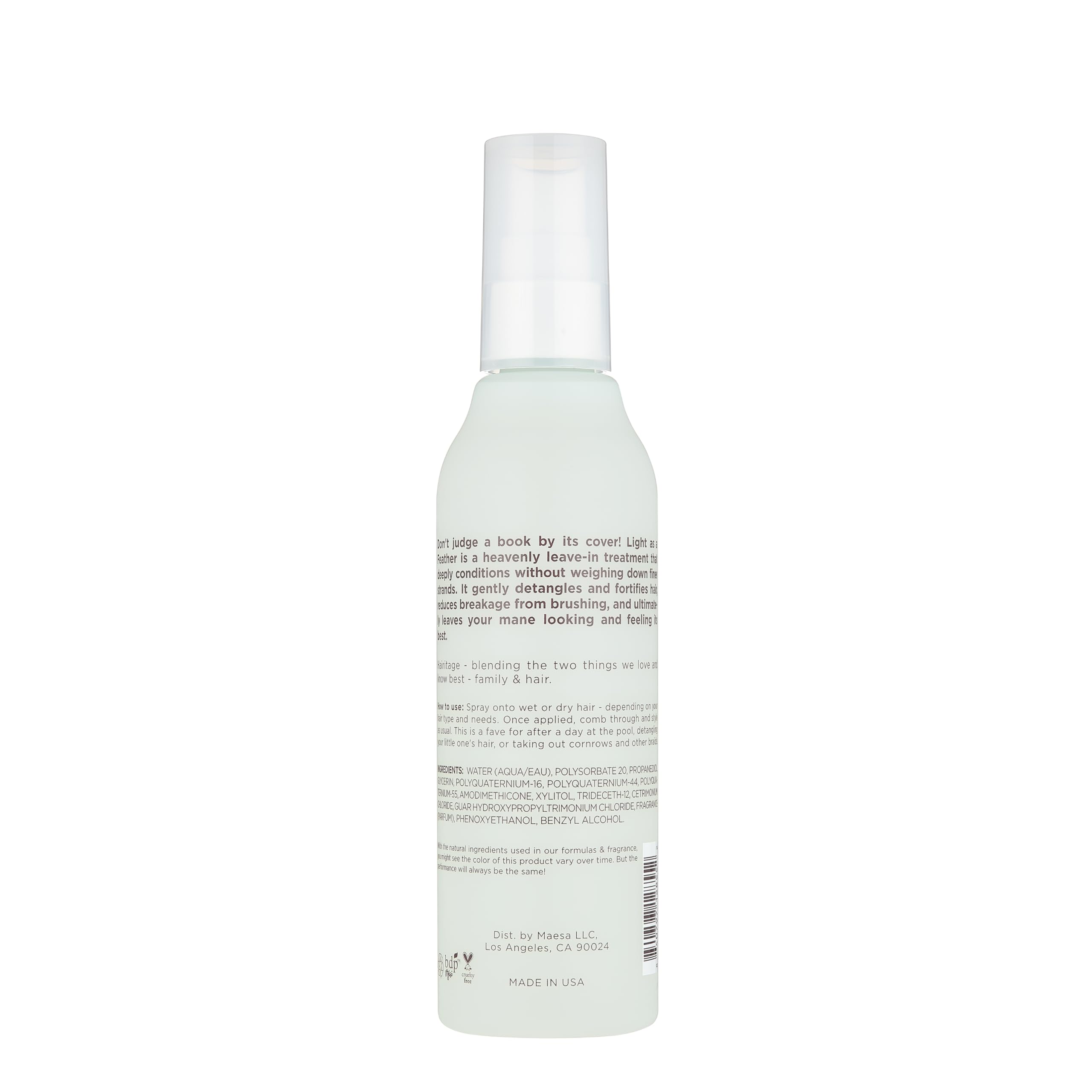 Cherry Amber scented Hairitage conditioner spray bottle