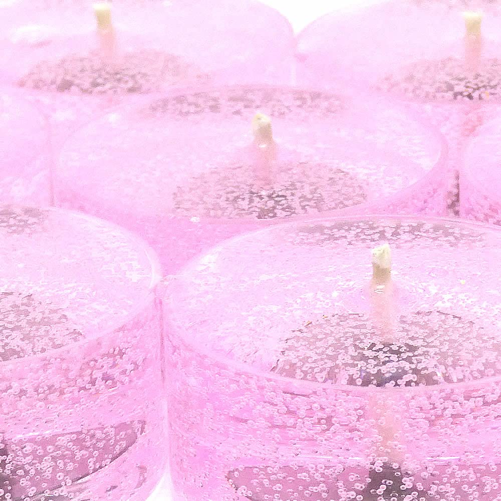 Tea light size 1.5 inches wide by 1 inch tall