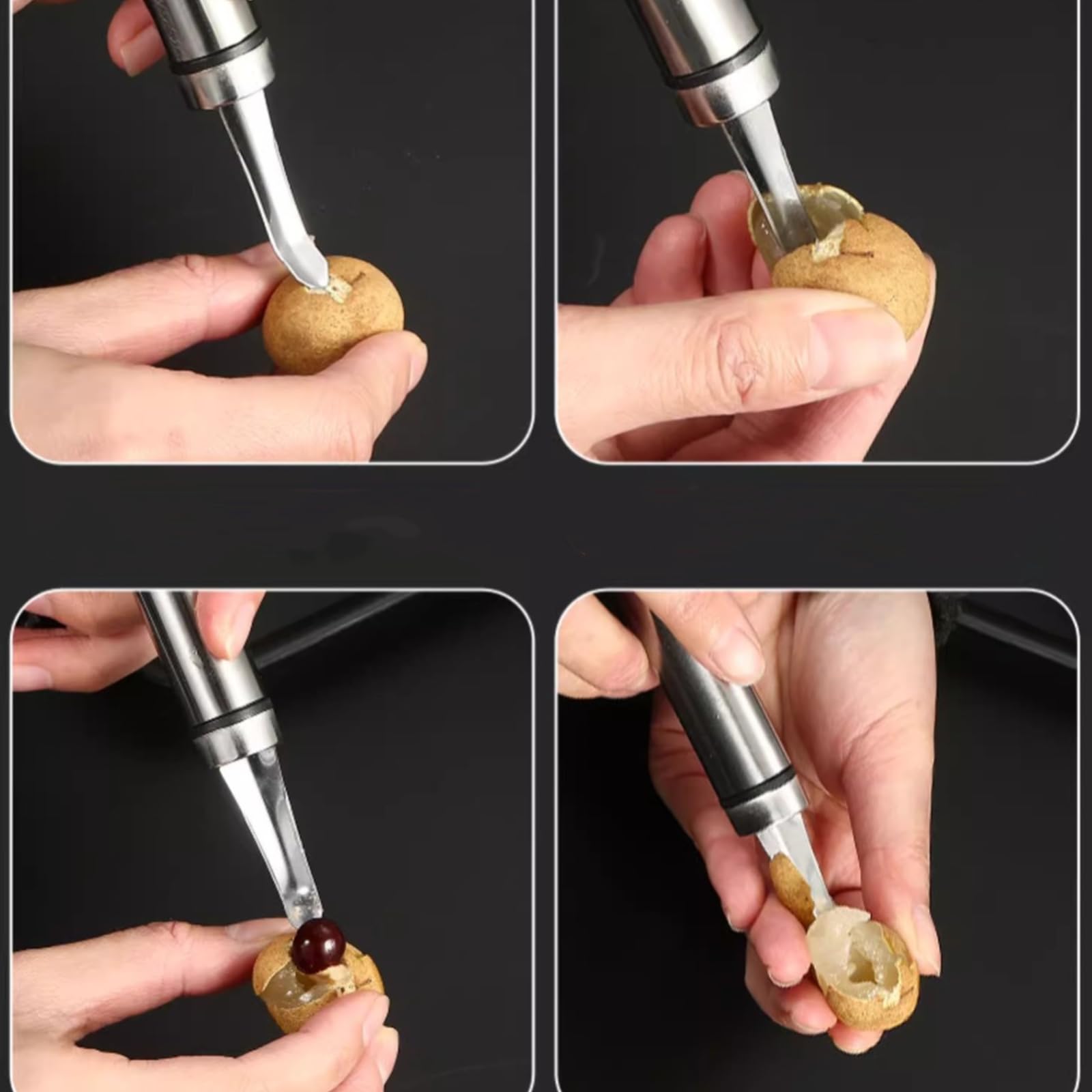 Pear and apple corer tool for fruit prep