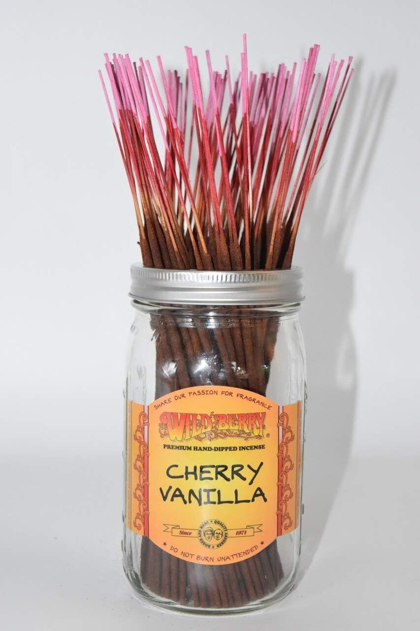 11 inch long incense sticks with Cherry Vanilla Wildberry aroma