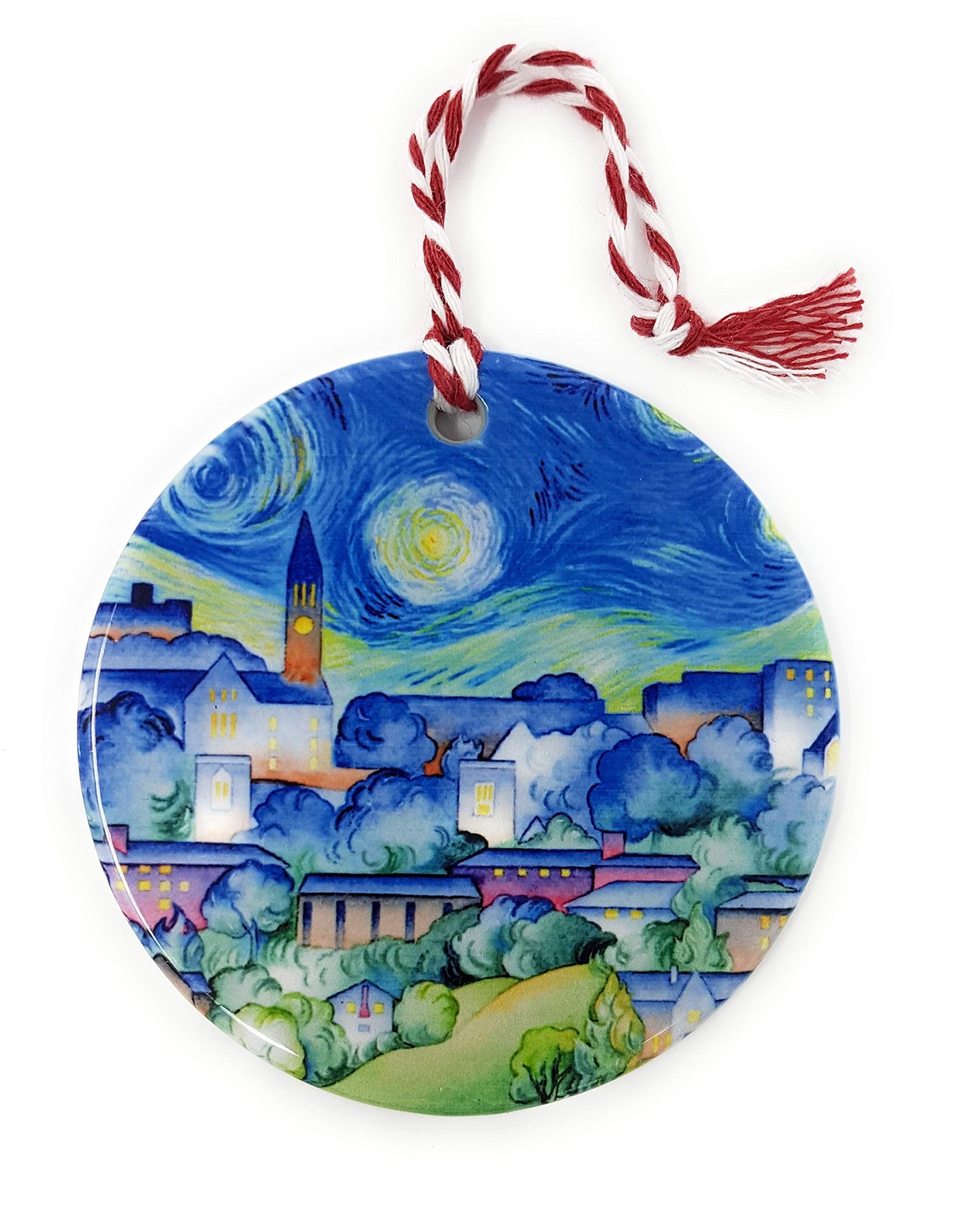 Cheryl Chalmers Cornell University ornament Starry Night van Gogh side