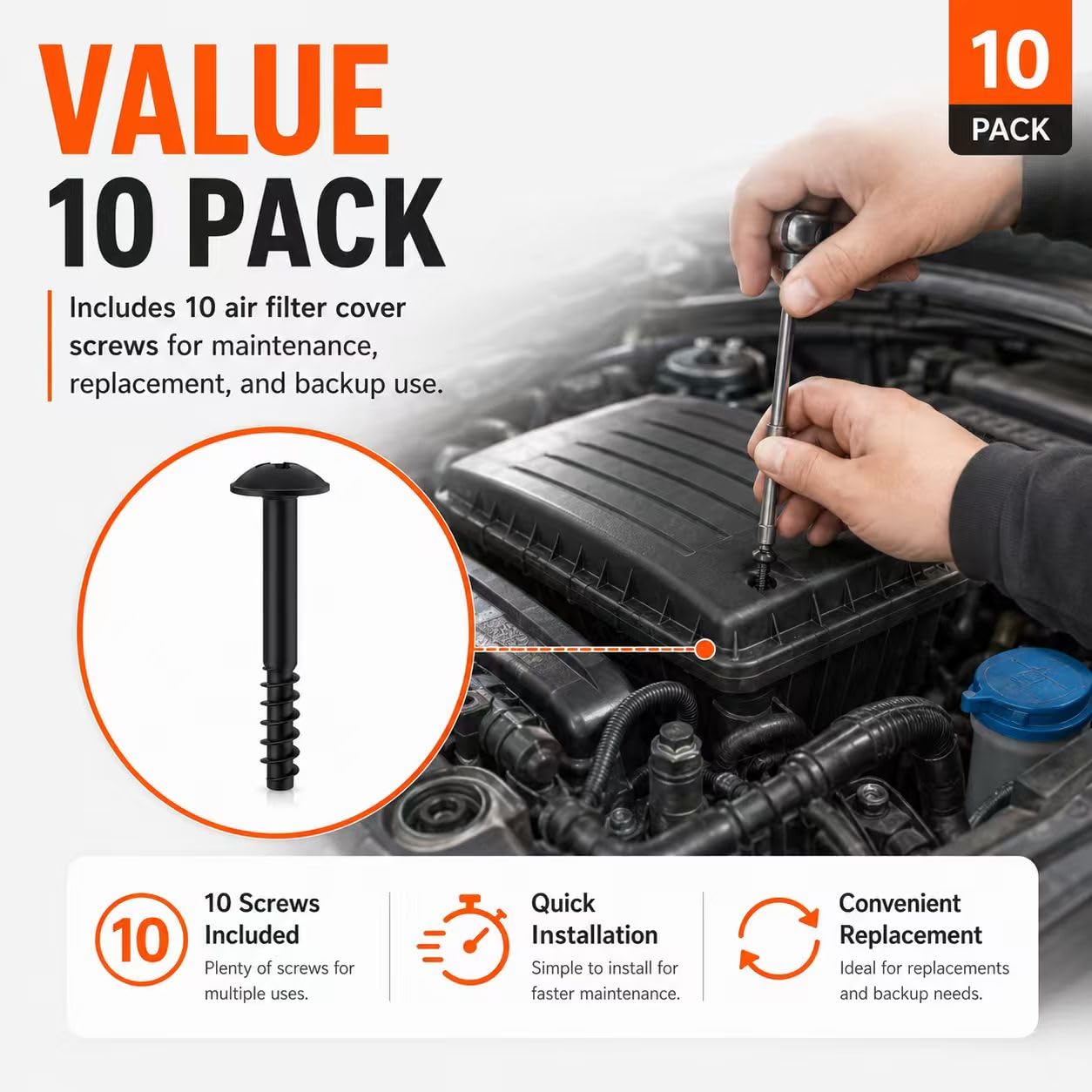 Chevy air filter box screws compatible with GM parts