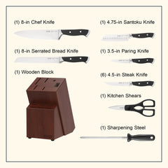 8 inch chef knife from Chicago Cutlery Armitage 13-PC set