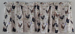 Chicken farmhouse curtain Rooster Valance display