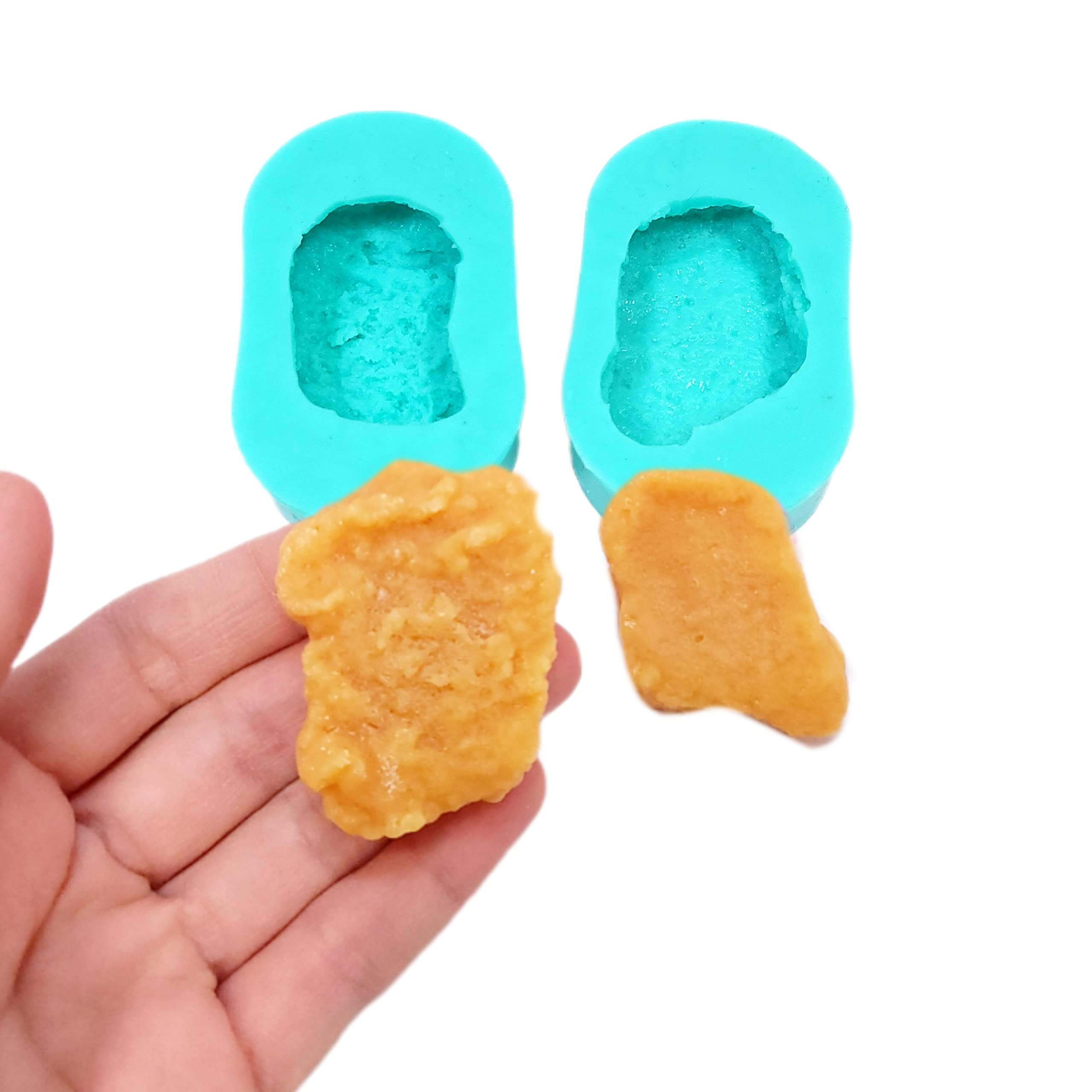Chicken nuggets realistic Silicone Mold NC021AB for wax melts and soap embeds