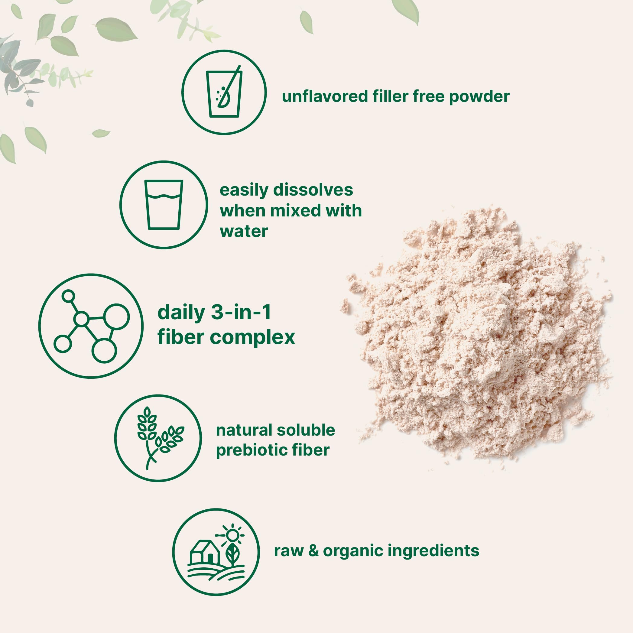 Daily fiber powder supports digestion and gut health