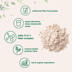 Daily fiber powder supports digestion and gut health