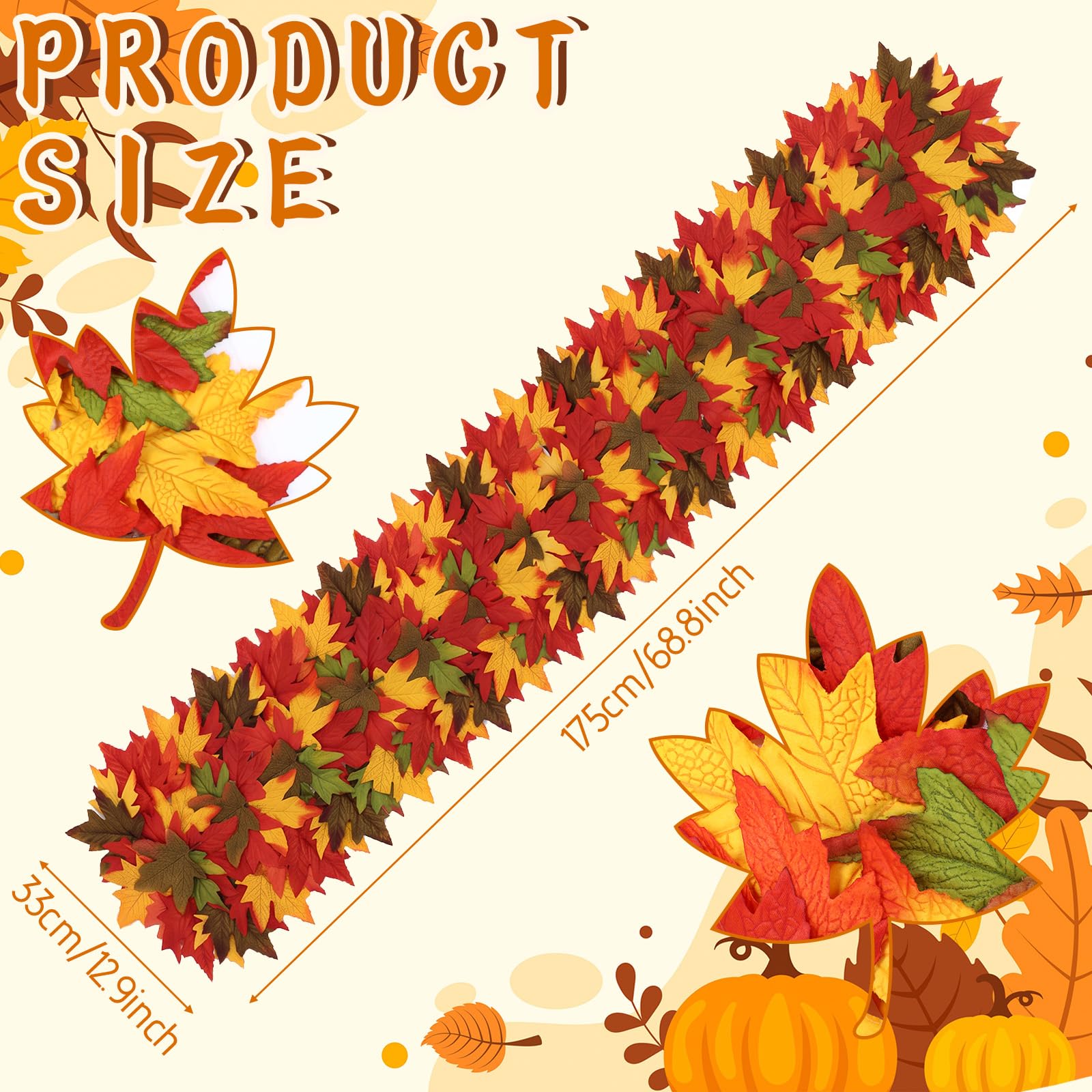3D multilayer maple leaves design table runner by Chicplaid