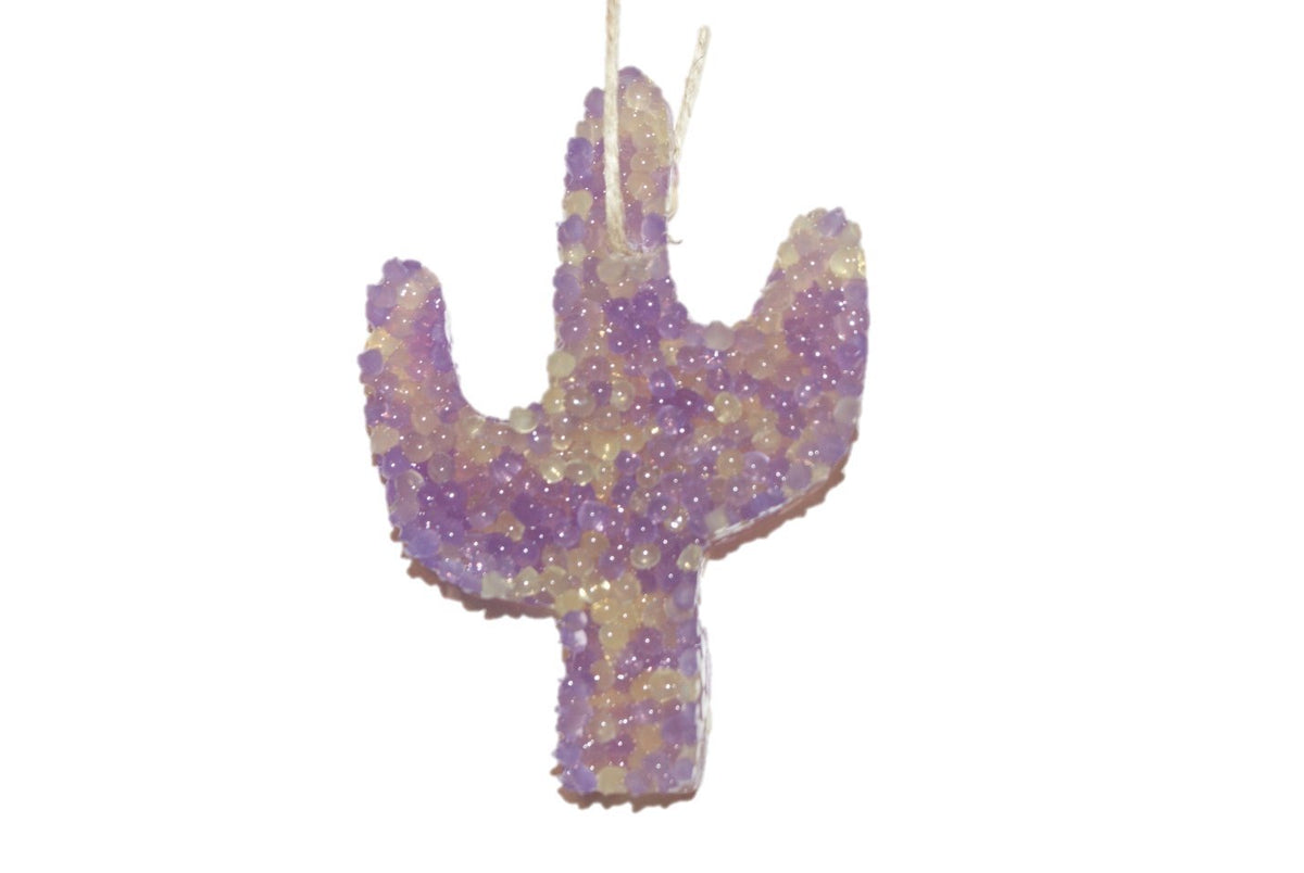 ChicWick Car Candle Lemon Lavender Cactus Shape Car Freshener Fragrance image