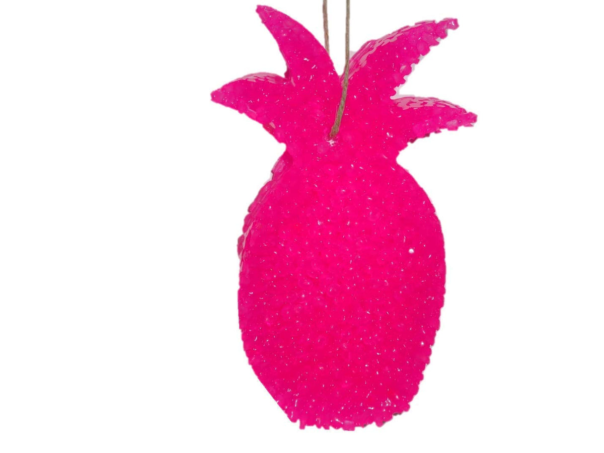 ChicWick Car Candle Pineapple Shape Hot Pink Car Freshener