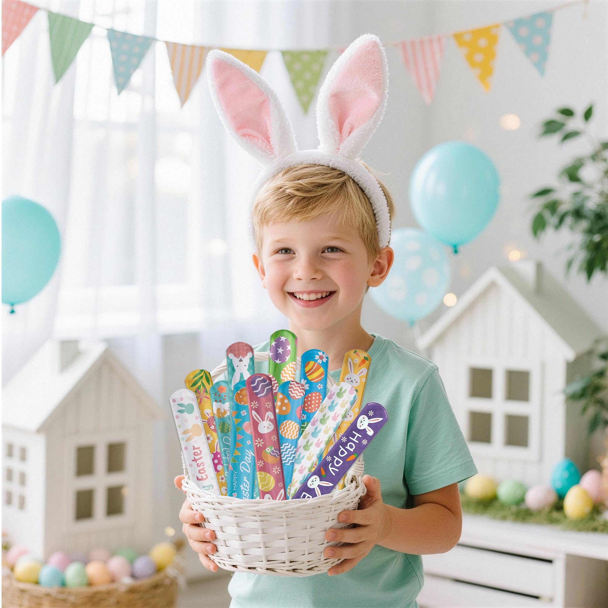 Durable PVC Easter slap bracelets reusable and long lasting