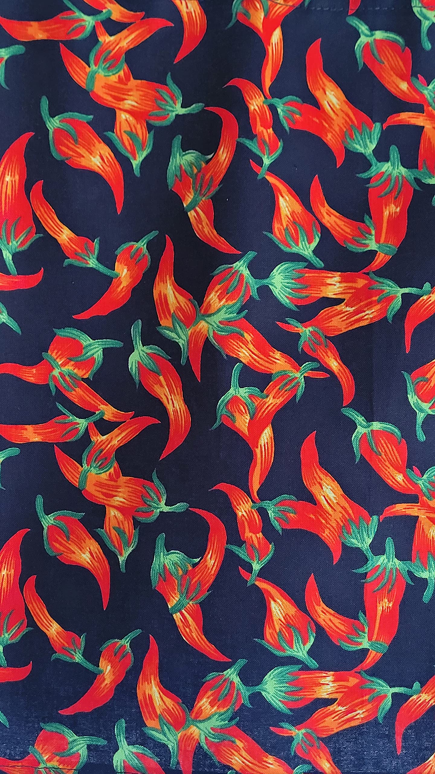 Chili pepper themed kitchen curtain decor