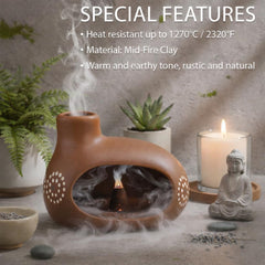 Chimney Palo Santo Burner made of mid-fire clay