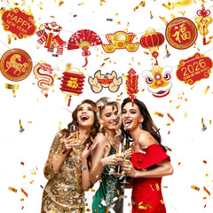 Horse themed Chinese New Year garland decoration