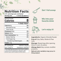Organic chlorella powder vegan protein and vitamins 10 Ounce bag