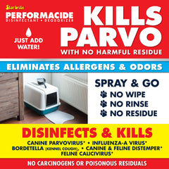 Disinfectant for veterinary equipment cages and carriers
