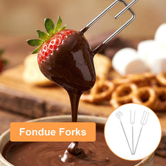 Spiral fork dipping tool for secure candy handling
