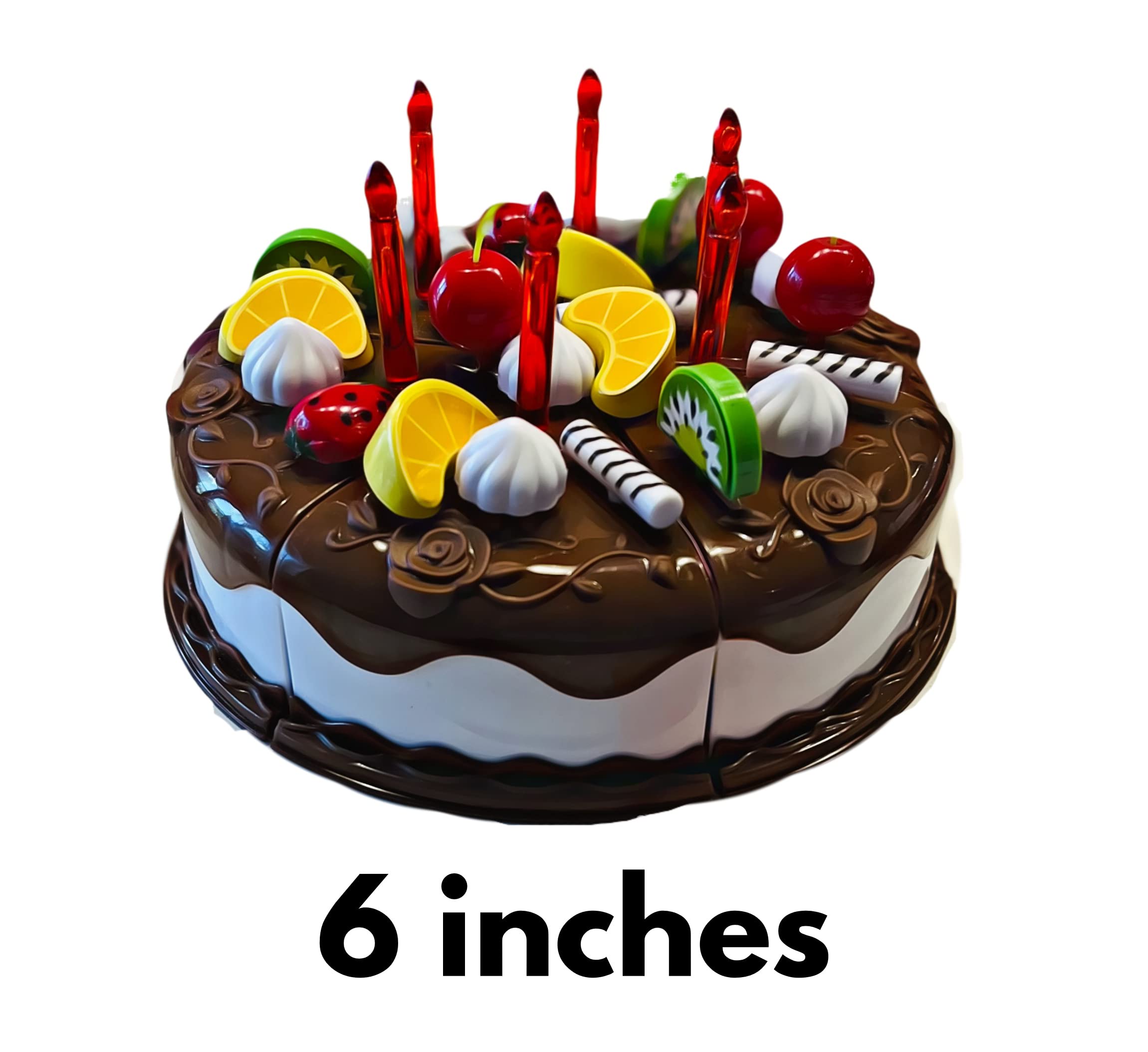 Chocolate finish fake cake decoration