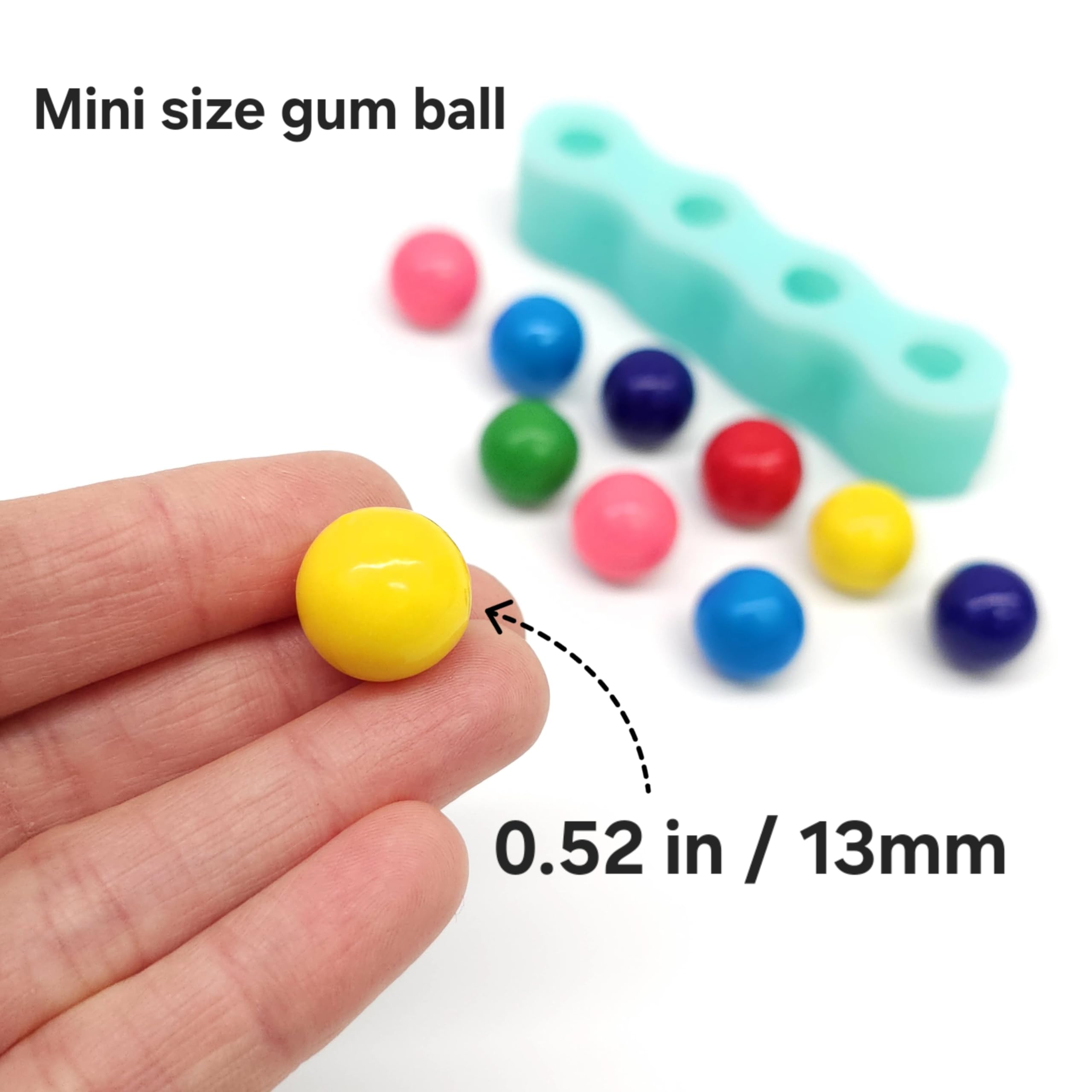 Set of 3 gum ball candy silicone molds for culinary and craft use