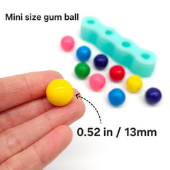 Set of 3 gum ball candy silicone molds for culinary and craft use