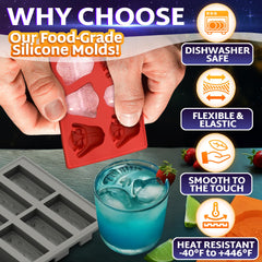 Nonstick easy release silicone molds close up