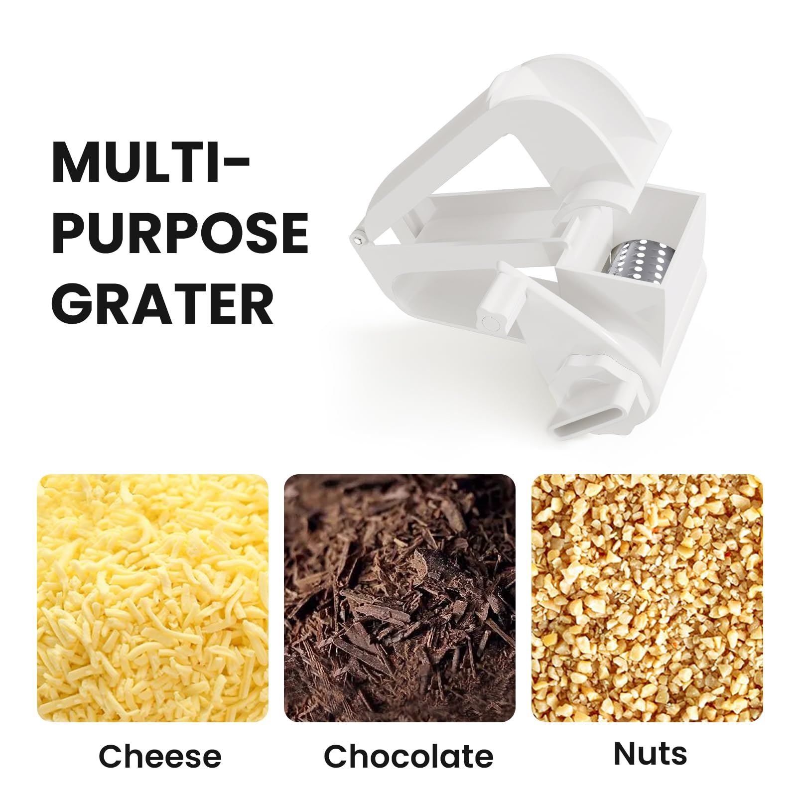 ABS plastic body with stainless steel blade grater