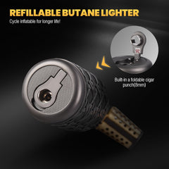 Foldable punch at base with 0.7 cm blade on CHOICEDC torch lighter