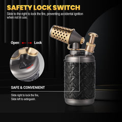 Refillable butane lighter with adjustable flame