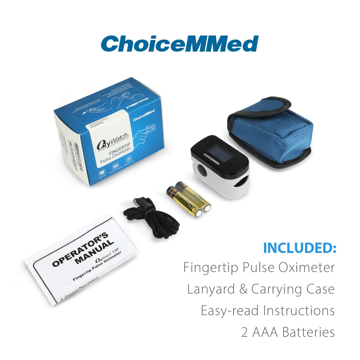 Detachable neck lanyard for CHOICEMMED oximeter