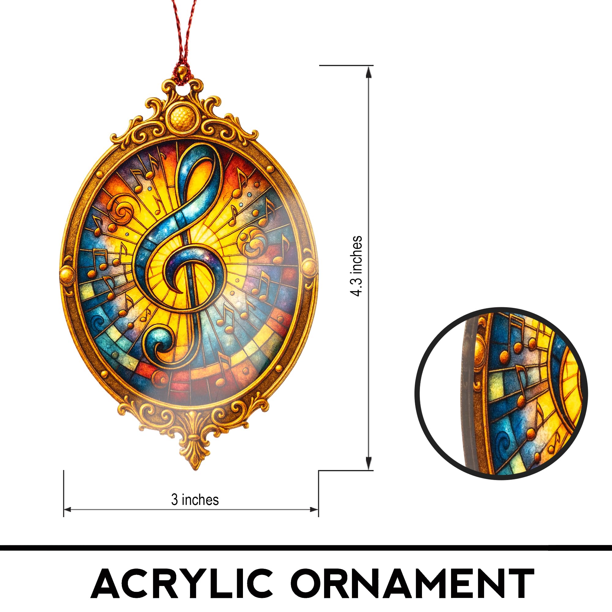 Choir Singing Teacher ornament with collector card image