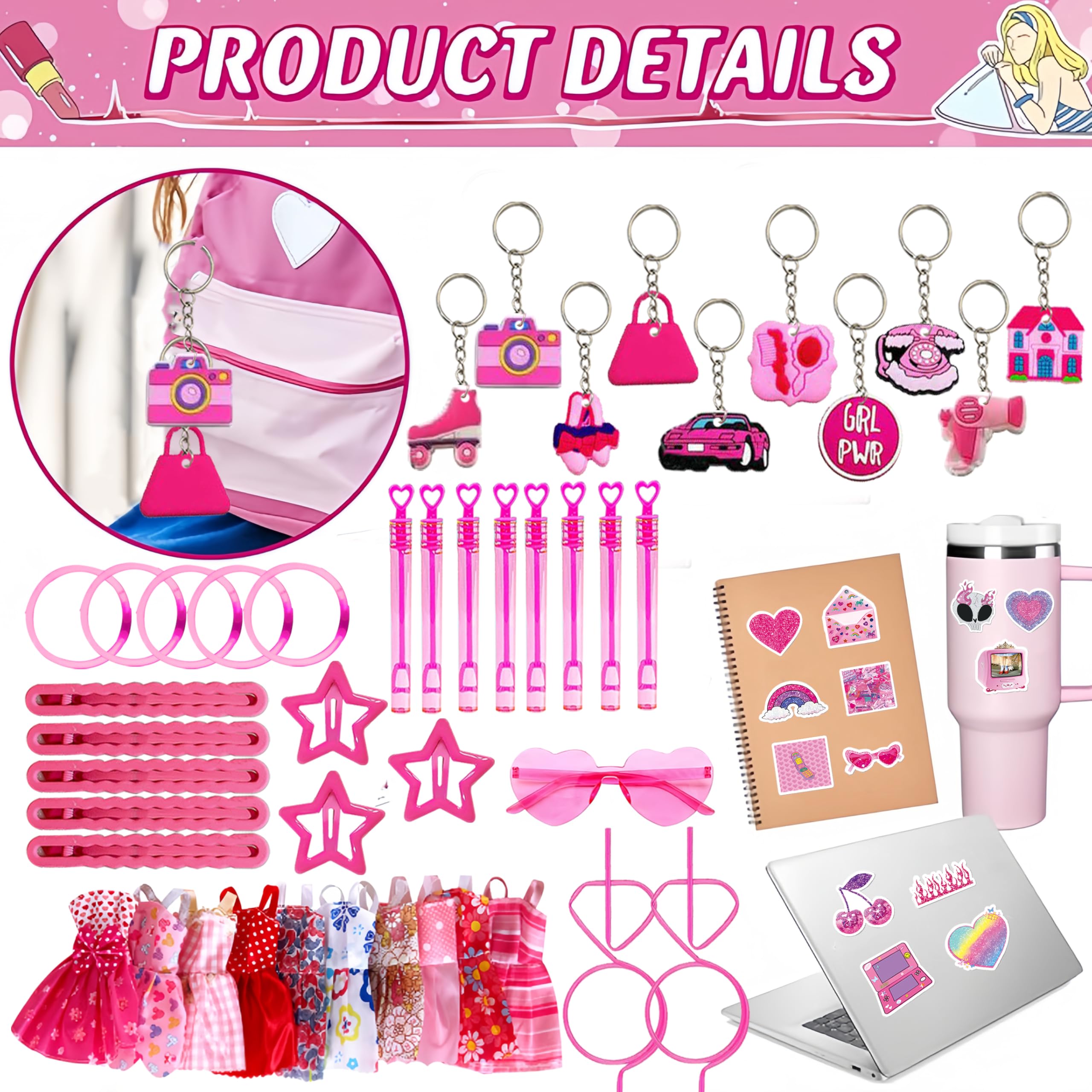 CHOOHC pink mini skirts for party favors image